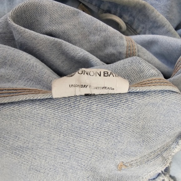 Vintage 90s Unionbay Womens S Light Wash Denim Jacket Cropped Jean Jacket - Picture 9 of 9
